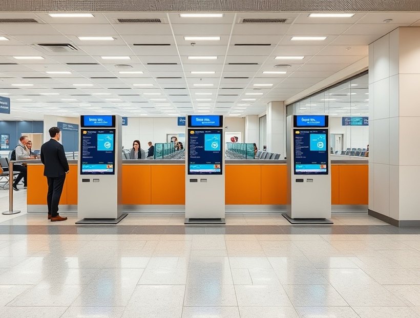 Queue call display in a branch service hall