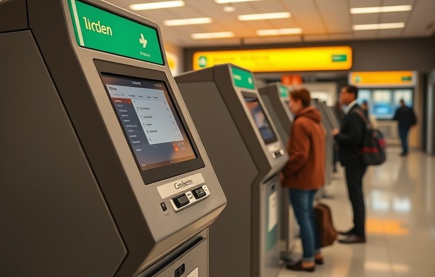 Orderly waiting area with a ticketing system